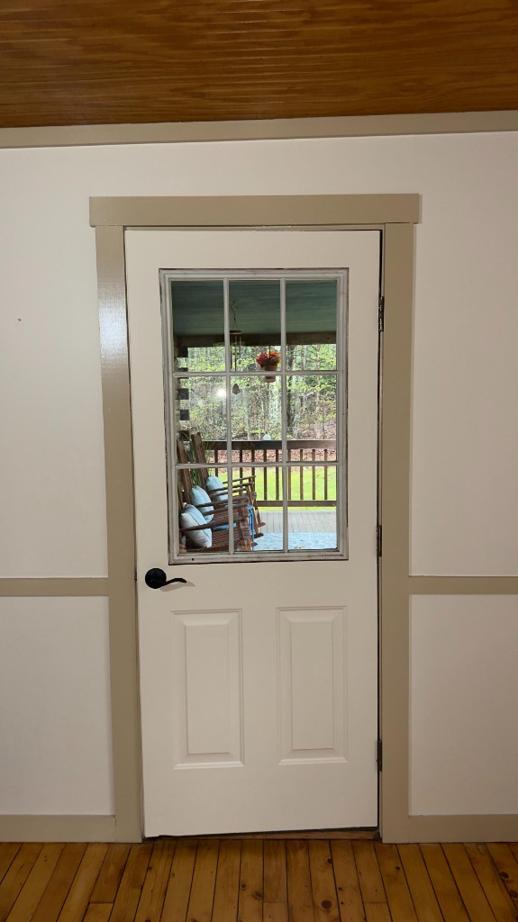Interior porch door after painting by Servidori Painting