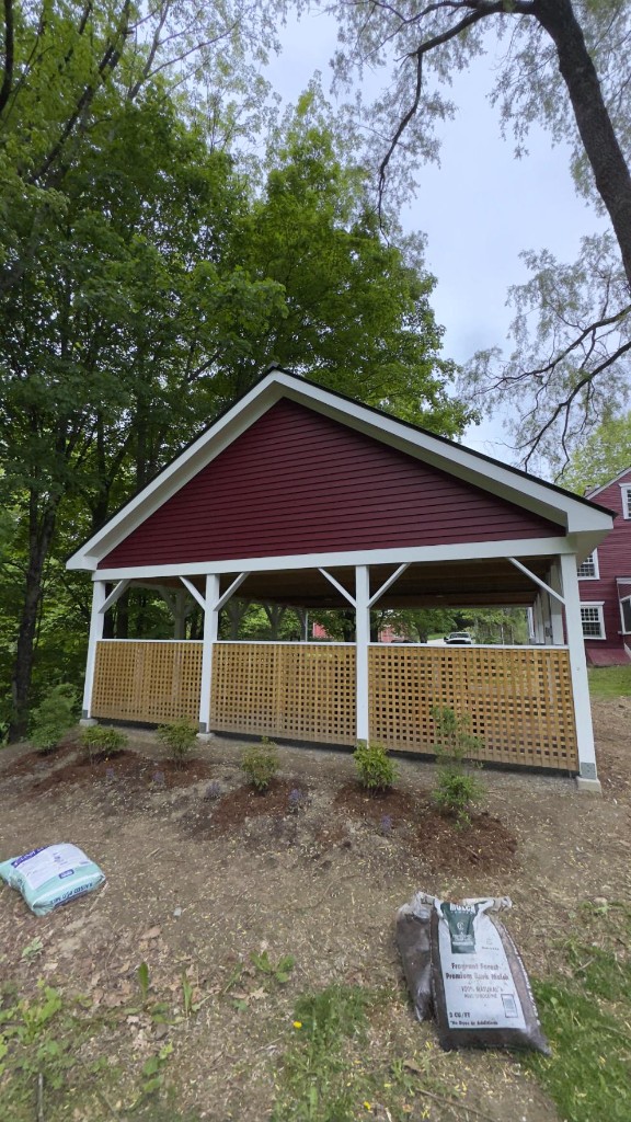 Pavilion after exterior painting by Servidori Painting