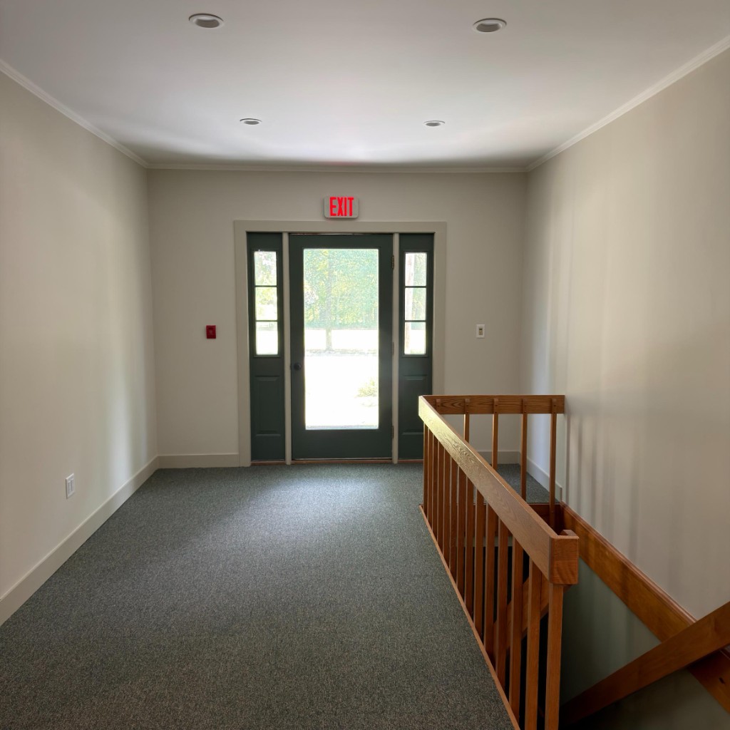 Office hallway after interior painting by Servidori Painting